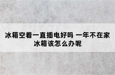 冰箱空着一直插电好吗 一年不在家冰箱该怎么办呢